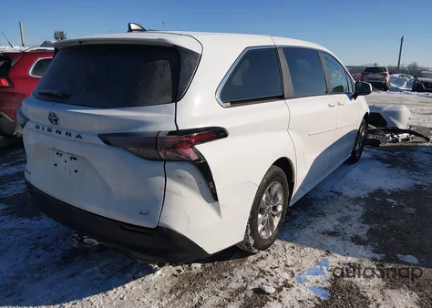 2025 Toyota Sienna Le z USA, uszkodzony, nr VIN 5TDKSKFCXSS202683